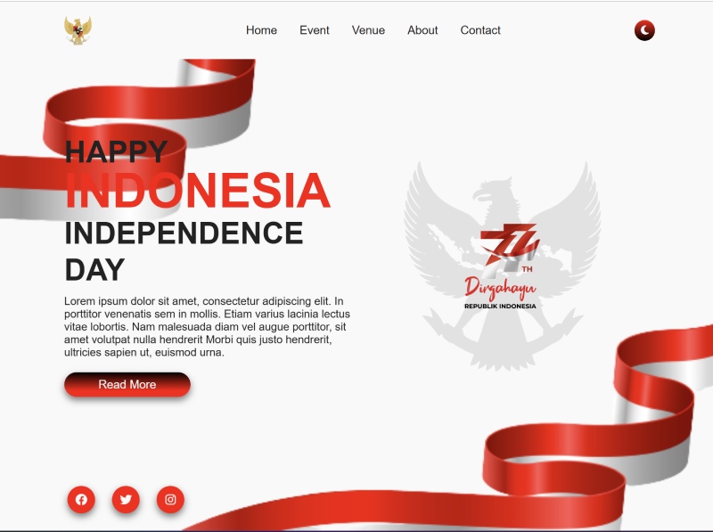 Contoh Web Sederhana Tema Kemerdekaan Indonesia