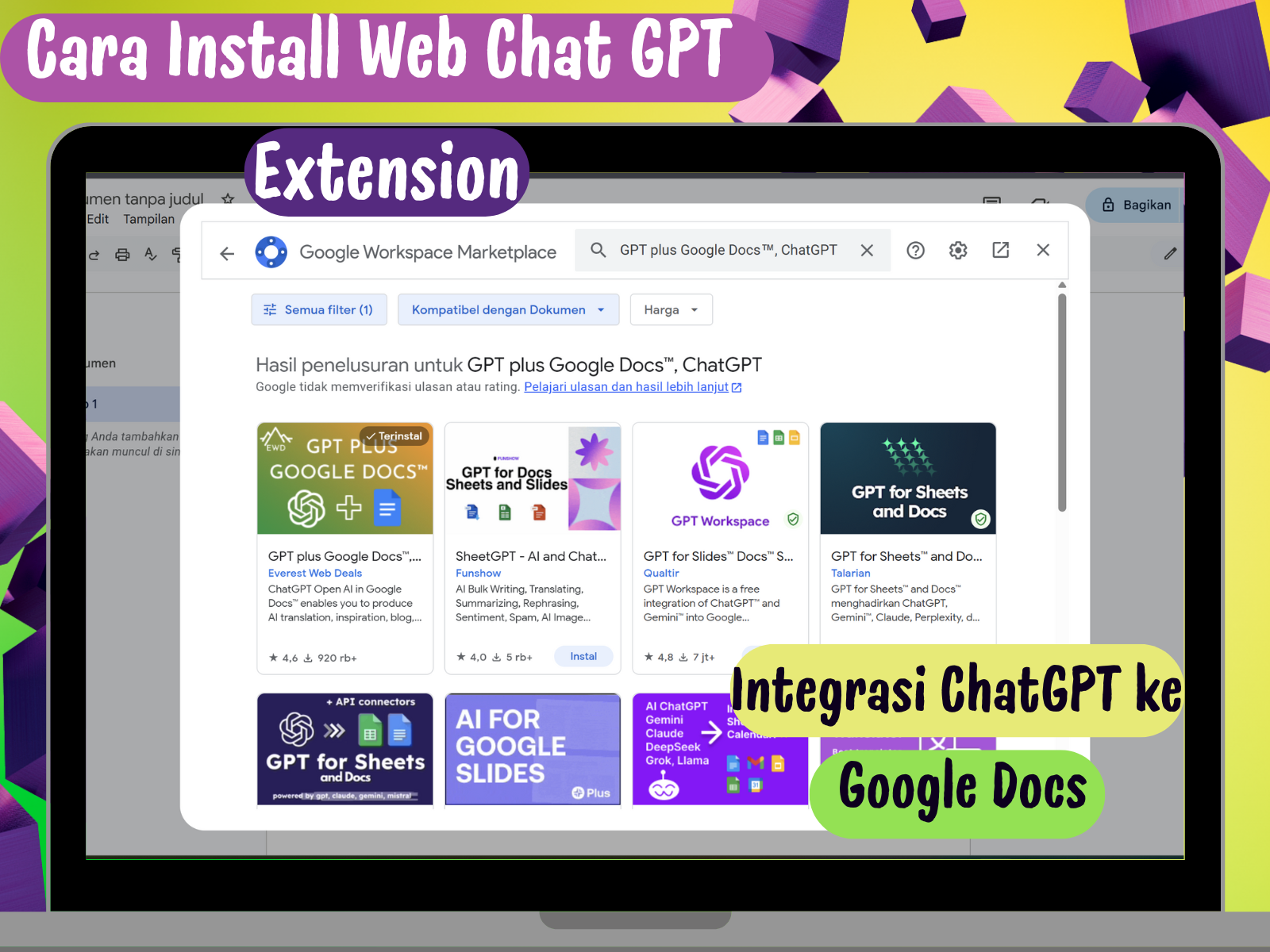 Web Chat GPT Extension: Integrasi ChatGPT ke Google Docs