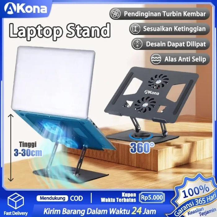 Ulasan Akona Stand Laptop: Ringan, Bisa Muter 360°, dan Adem Banget!