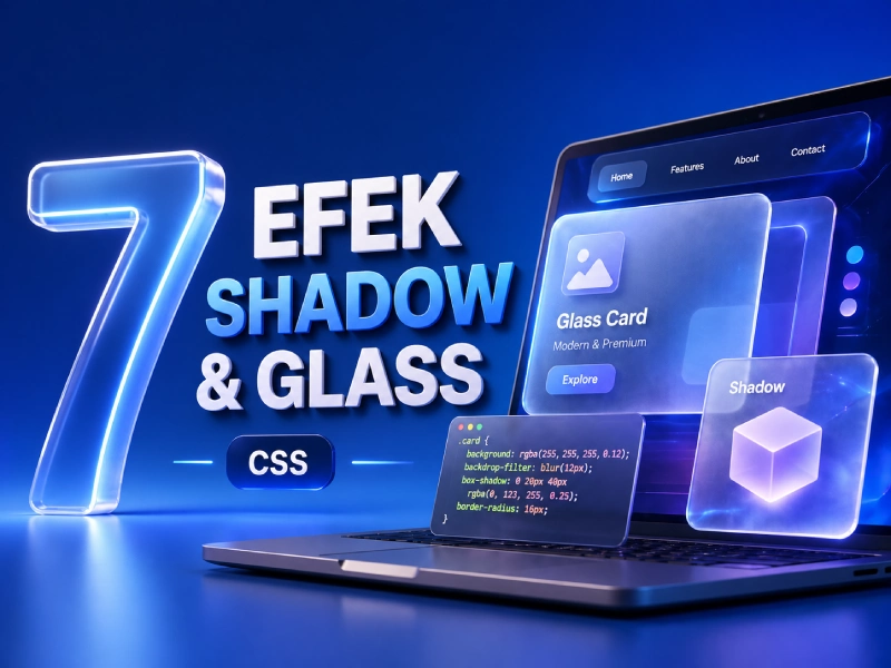 7 Efek Shadow & Glassmorphism CSS yang Bikin Website Mewah