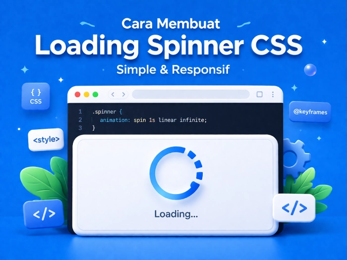 Cara Membuat Loading Spinner CSS Simple & Responsif