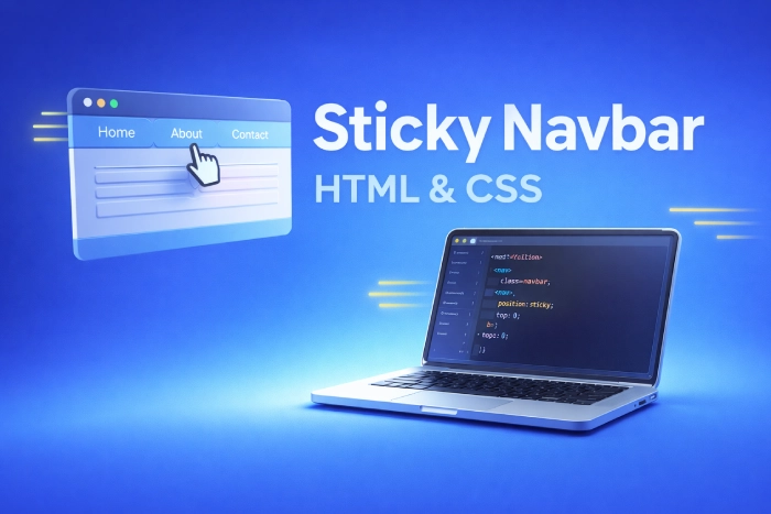Cara Mudah Membuat Sticky Navbar Saat Scroll (HTML & CSS)