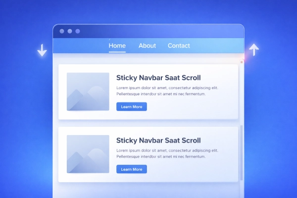 cara membuat sticky navbar
