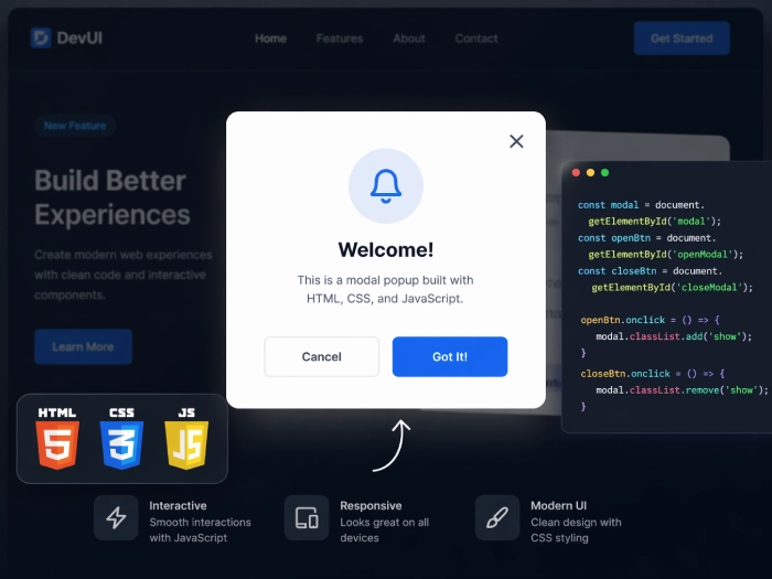 Panduan Membuat Modal Popup Interaktif HTML CSS JS