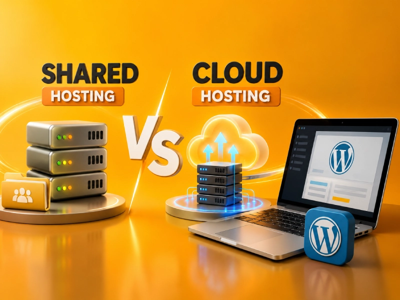 Perbedaan Shared Hosting dan Cloud Hosting untuk WordPress